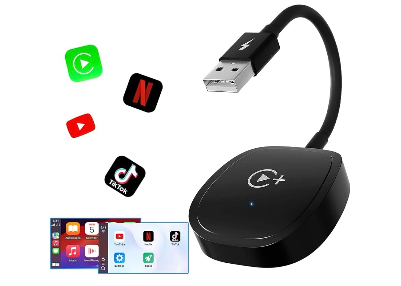Wireless CarPlay Adapter for YouTube/Netflix/TikTok/ MAPS - photo 2