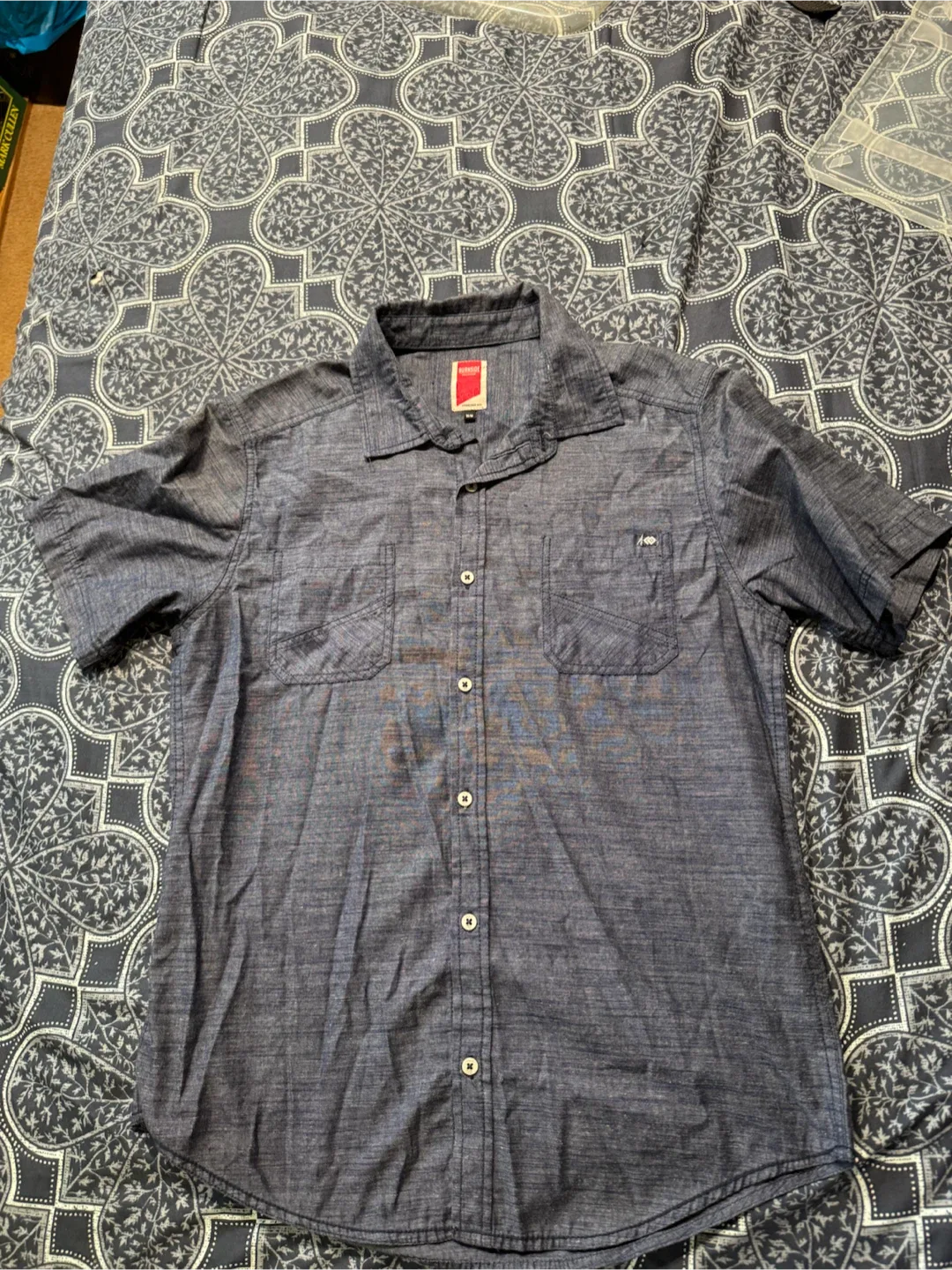 Burnside Short Sleeve Button-Up Shirt - Medium