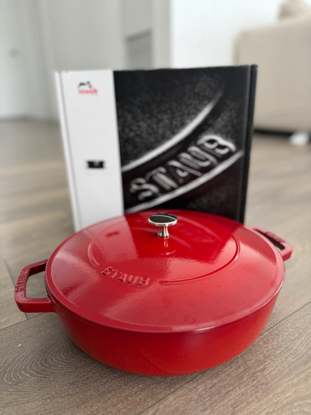 Staub 11" Red Cast Iron Pan
