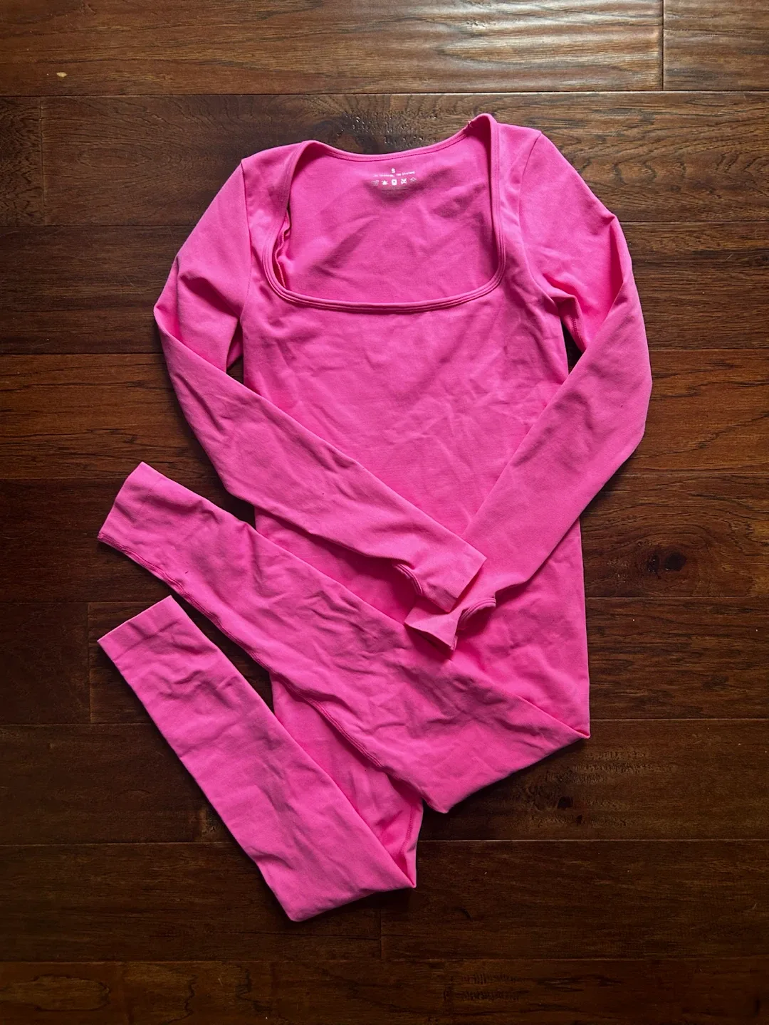 Seamless Pink Long Sleeve snatching jumpsuit