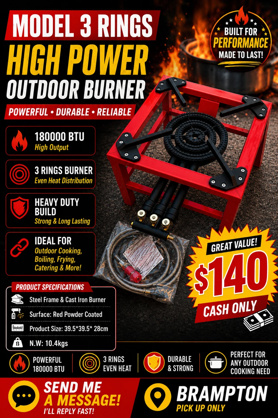 Outdoor Burner stove 3 models
