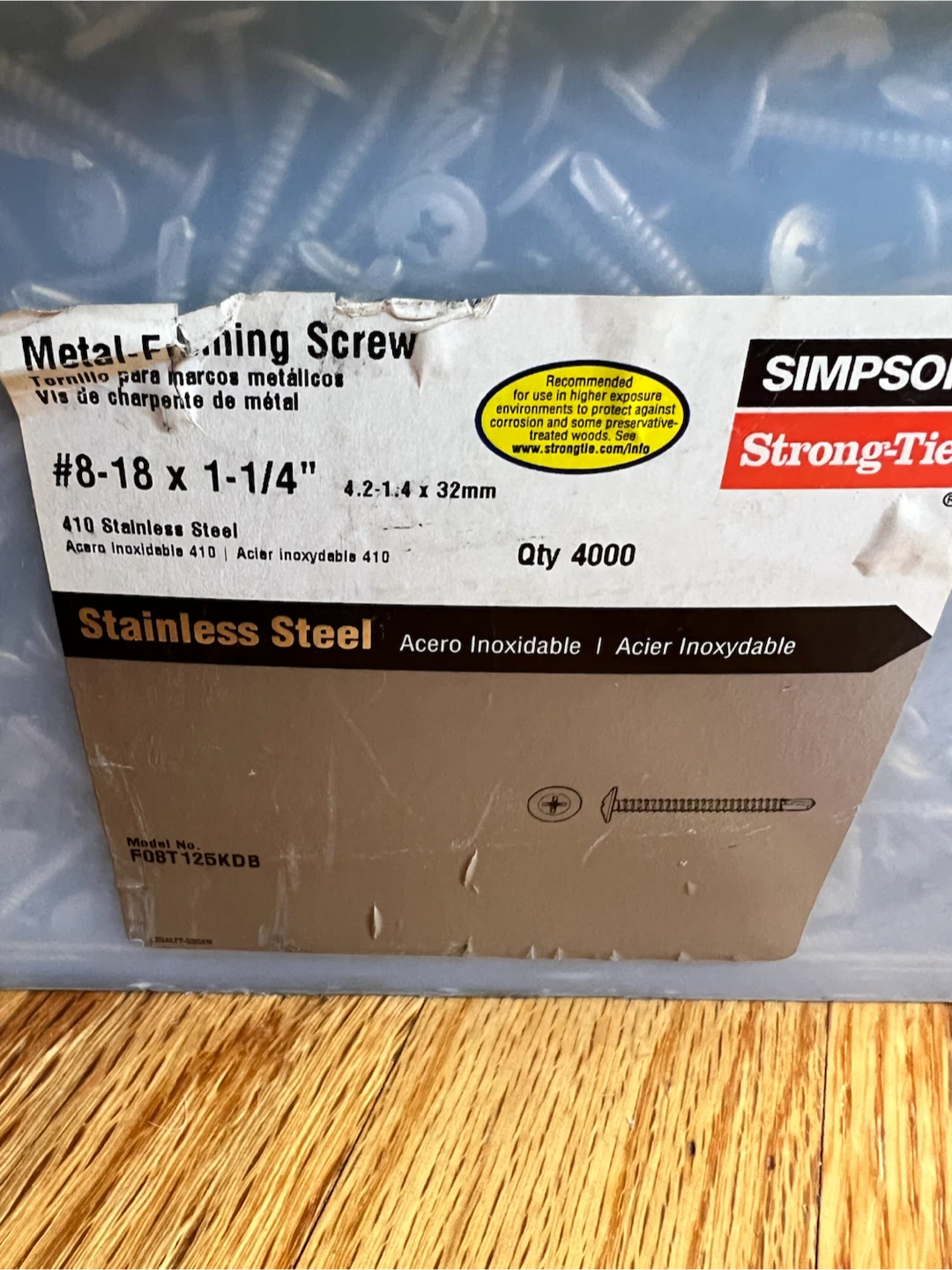 Simpson Strong-Tie Metal Framing Screws #8-1 b 8 x 1-1/4" - photo 2