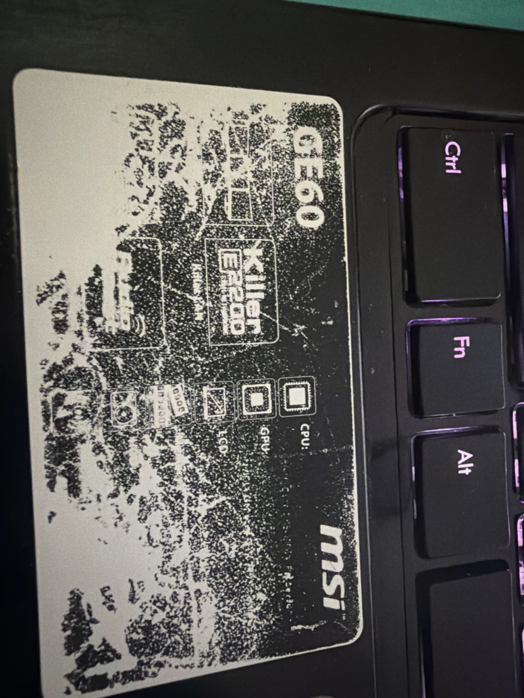 Laptop  msi  model  ms16-gs - photo 3