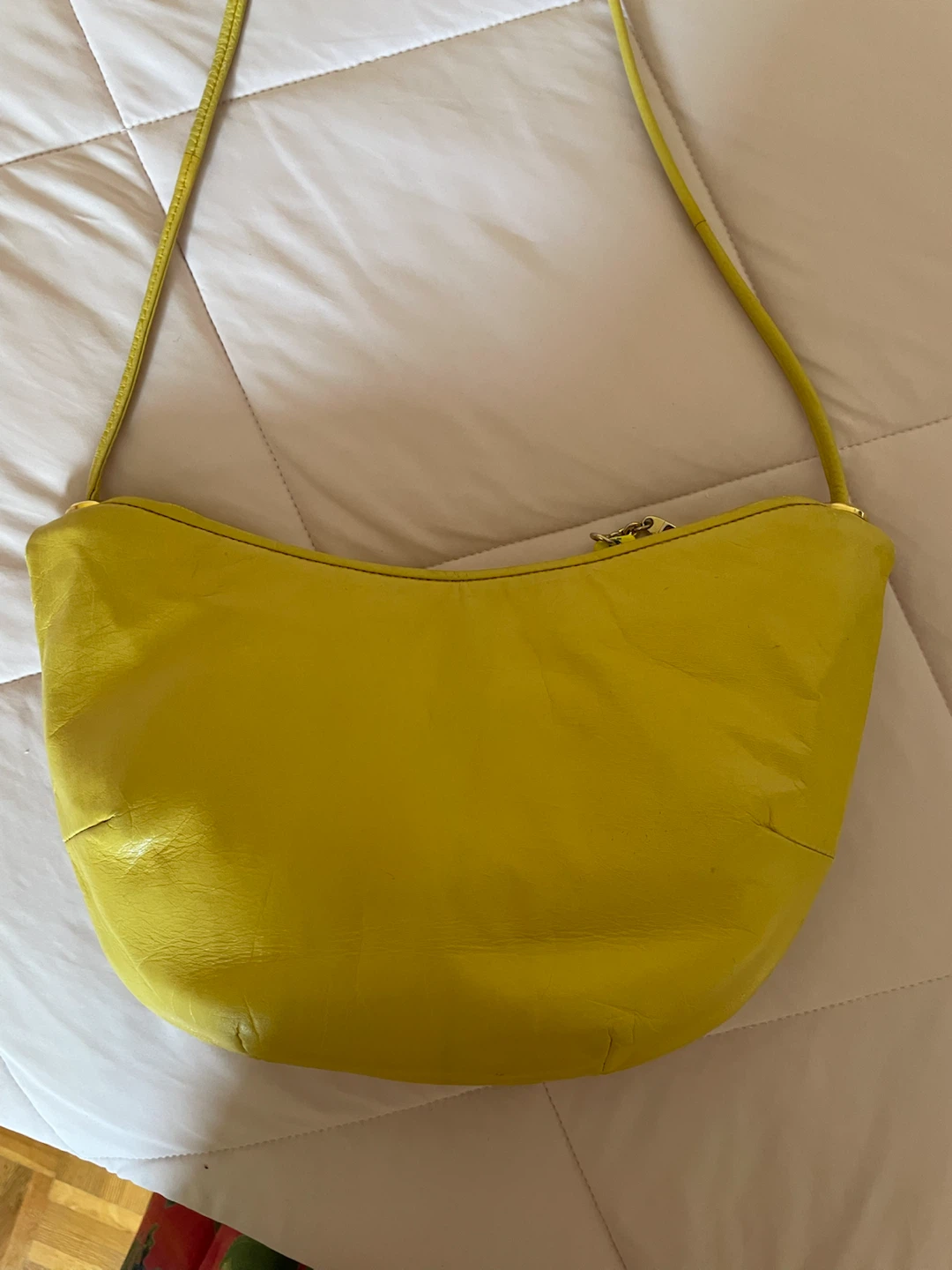 Yellow Leather Shoulder Bag
