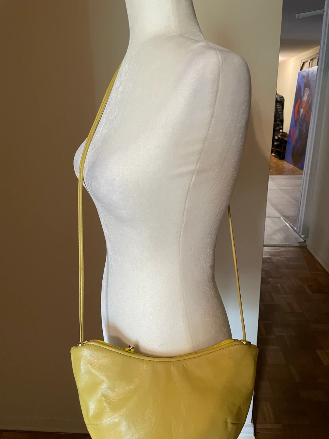 Yellow Leather Shoulder Bag - photo 2