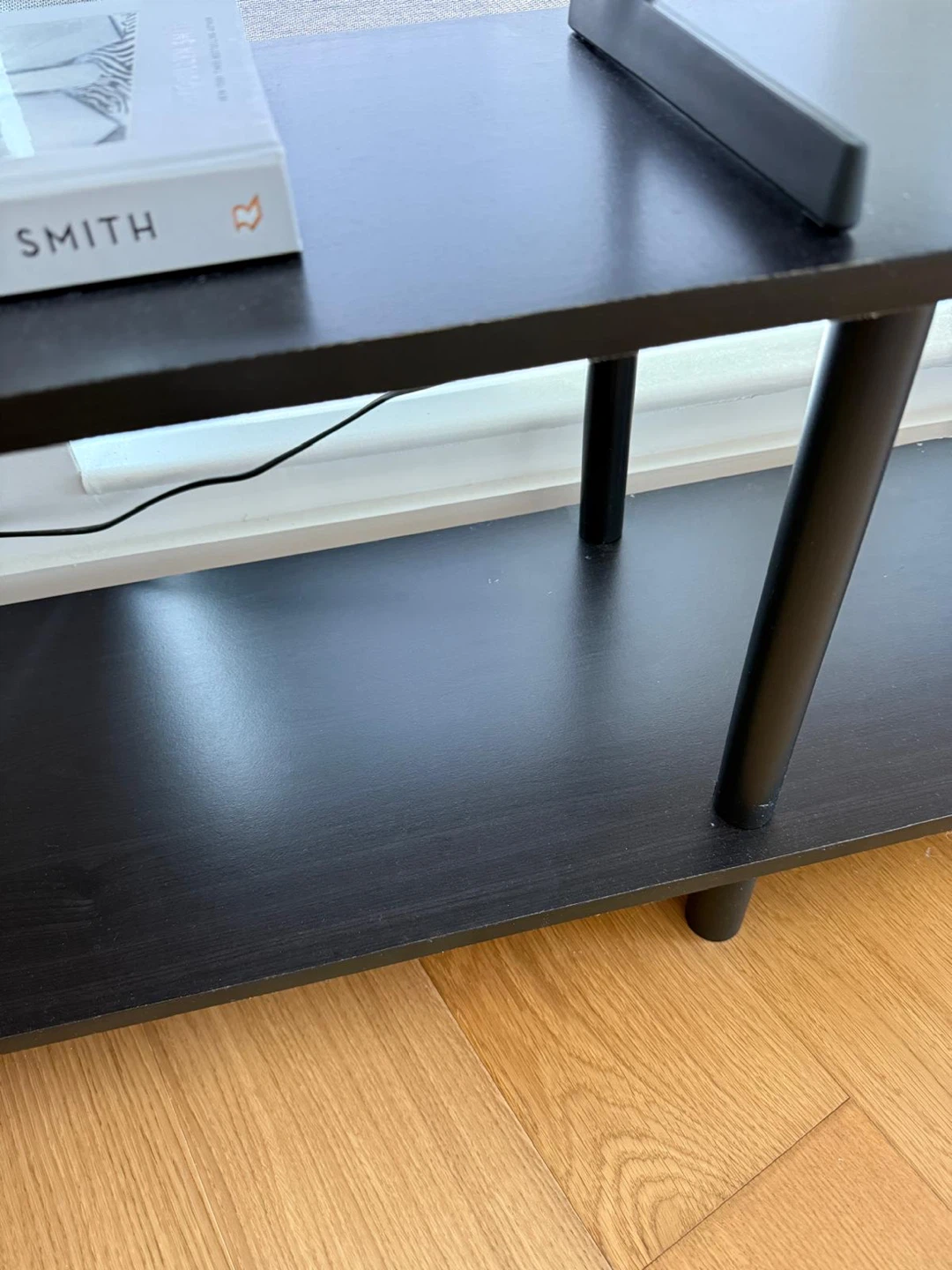 TV stand tv shelf black lowboard 2x - photo 2