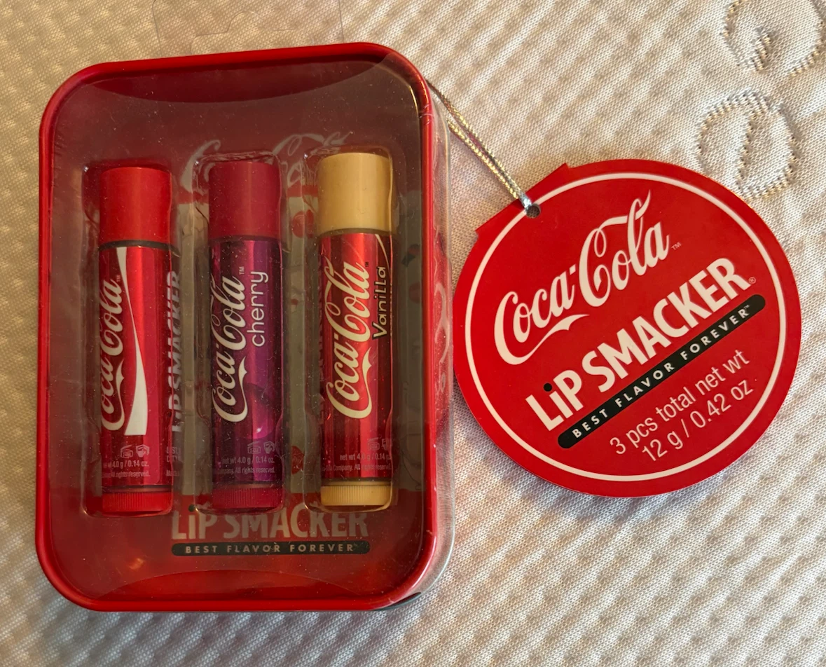 ✨✨Coca-Cola Lip Smacker 3-Piece Lip Balm Set