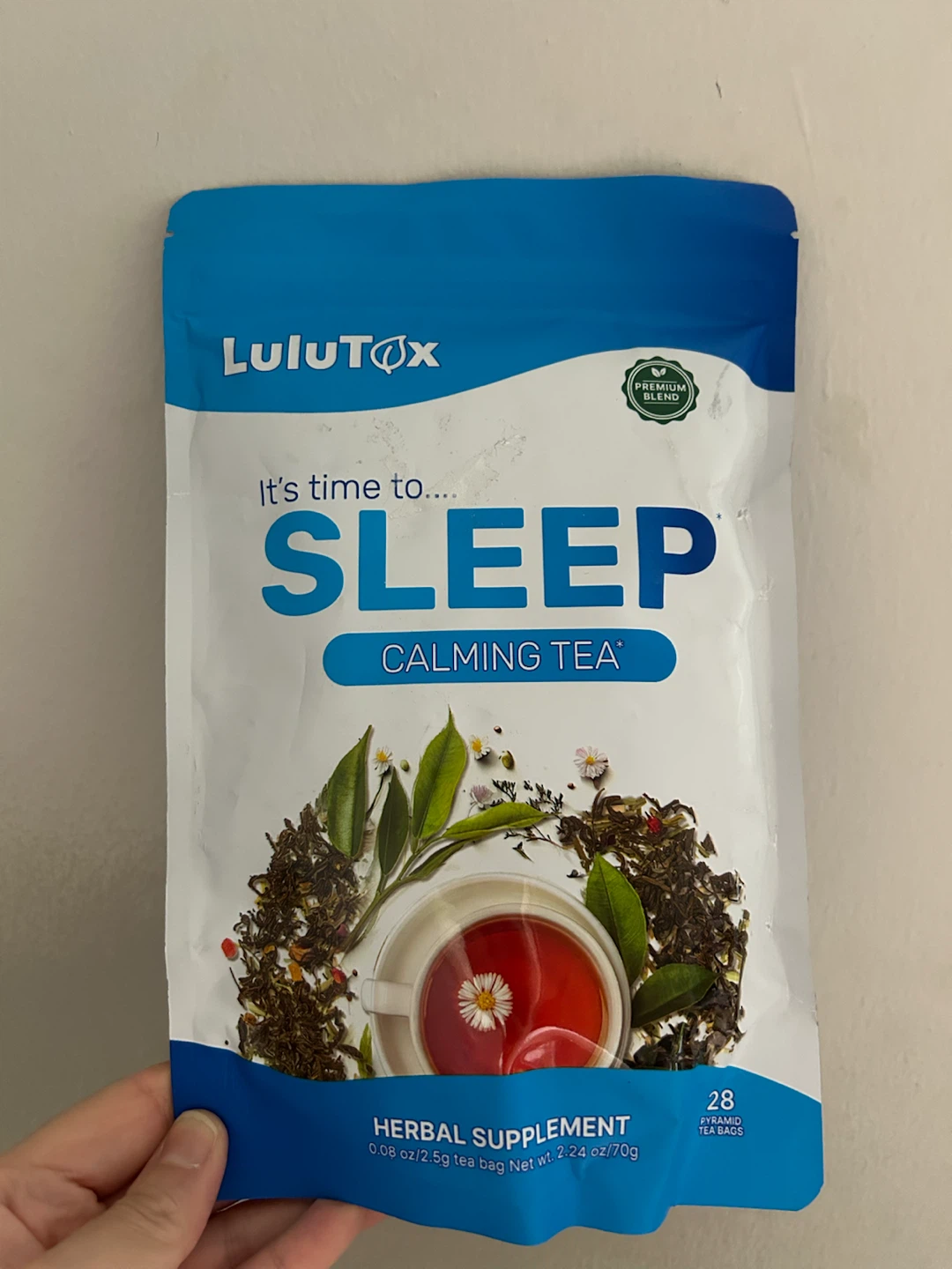 LuluTox Sleep Calming Herbal Supplement Tea
