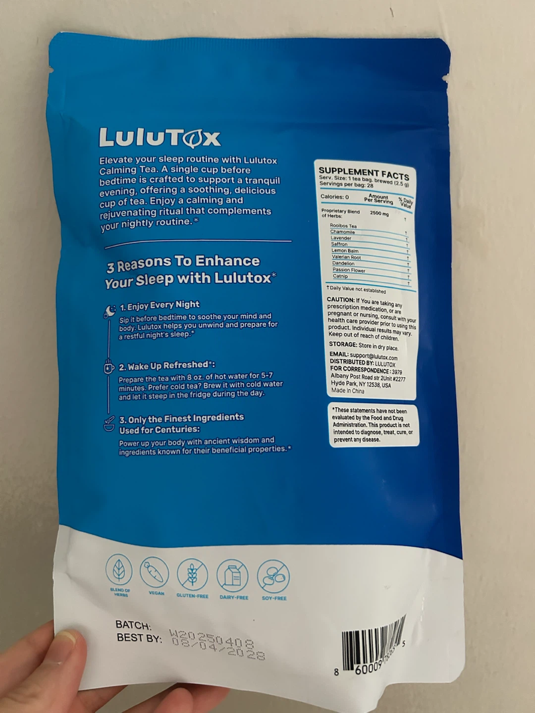 LuluTox Sleep Calming Herbal Supplement Tea - photo 2