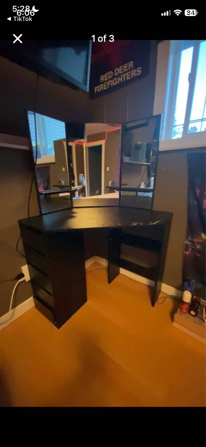 Black makeup desk - photo 2