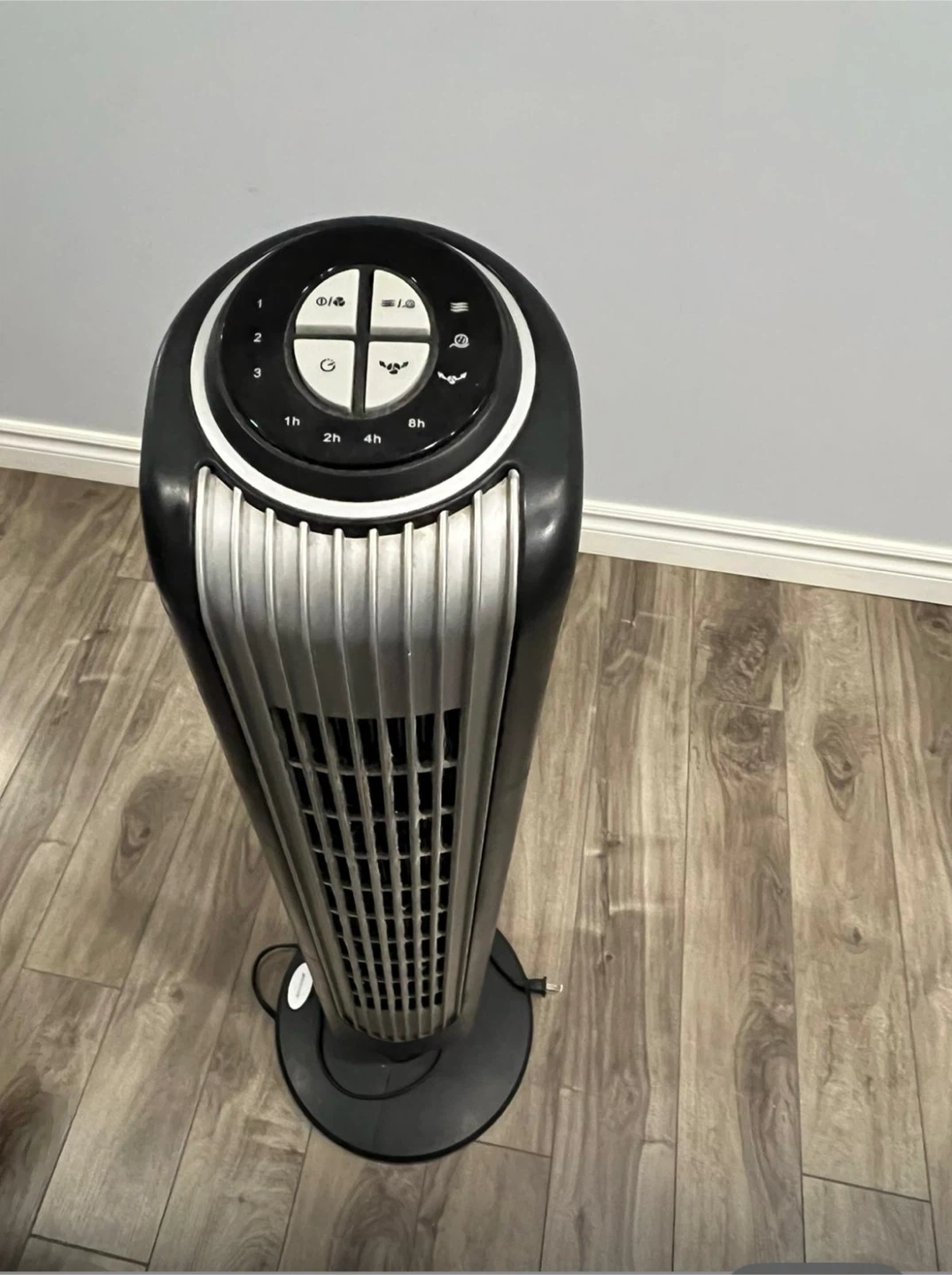 Black Tower Fan with Timer