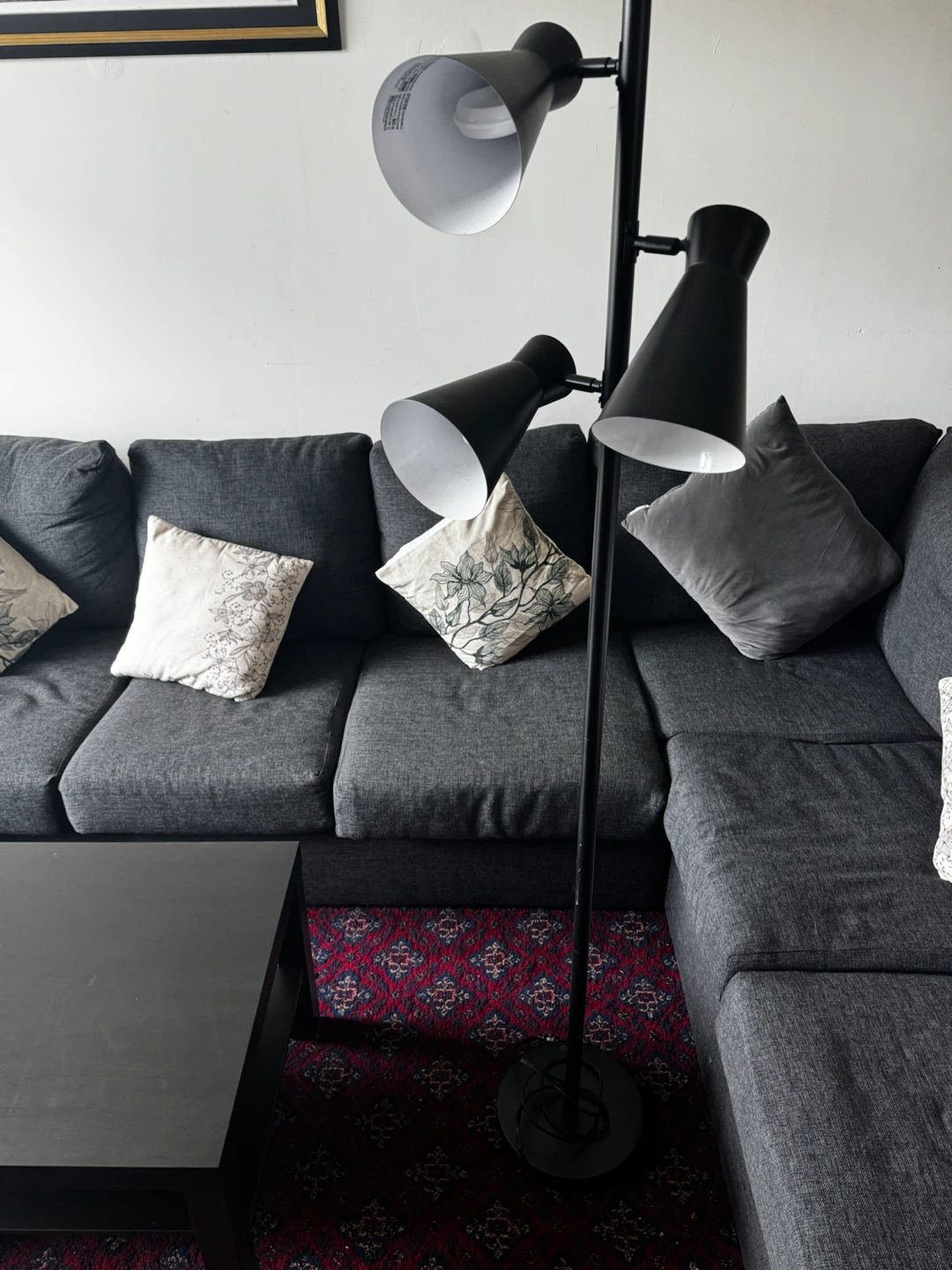 Black Floor Lamp with 3 Adjustable Heads - photo 3