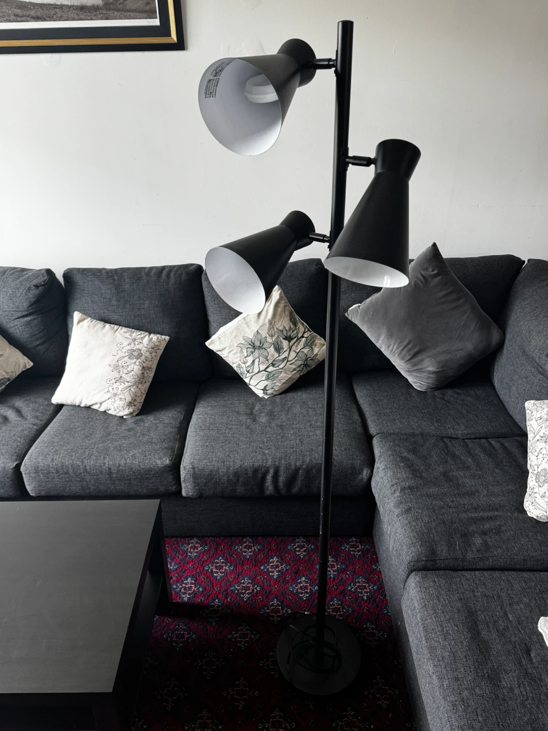 Black Floor Lamp with 3 Adjustable Heads - photo 4