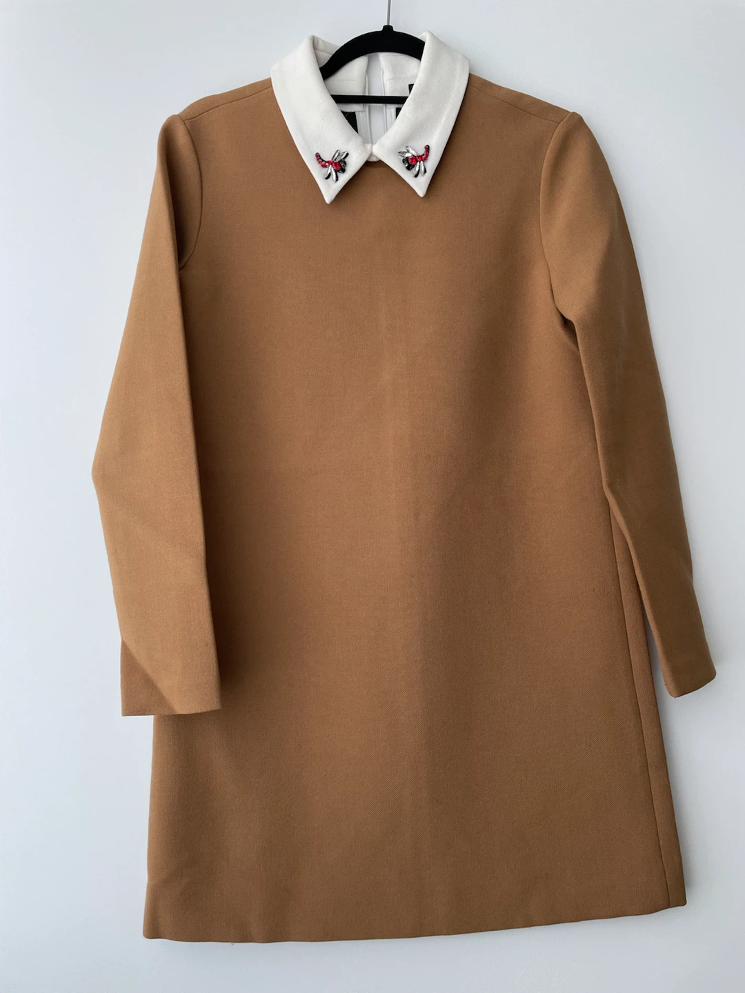 Maje Dress with Embellished Collar