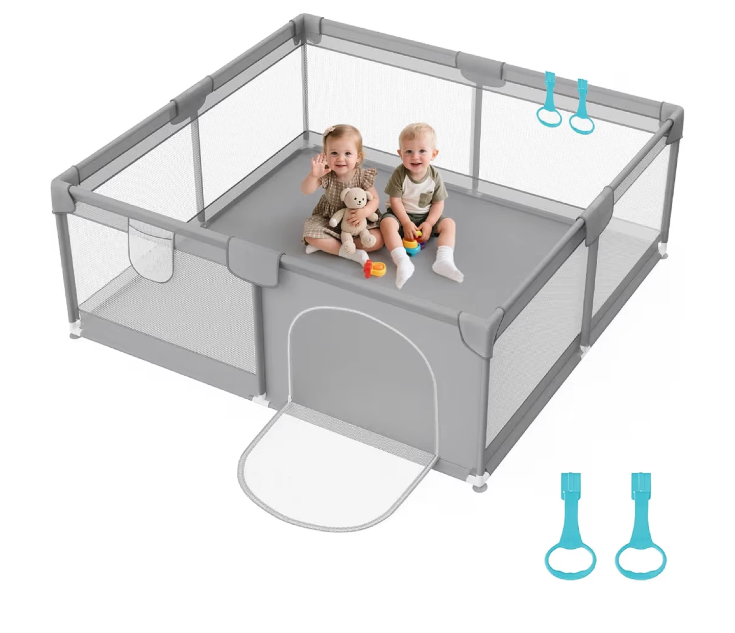 Grey Playpen for Babies & Toddlers