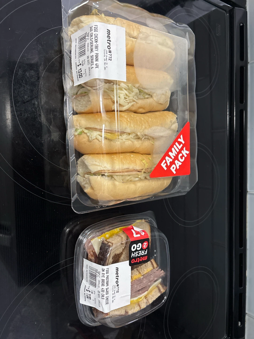 Chicken Turkey Panini & Pastrami Swiss Cheese Sandwich