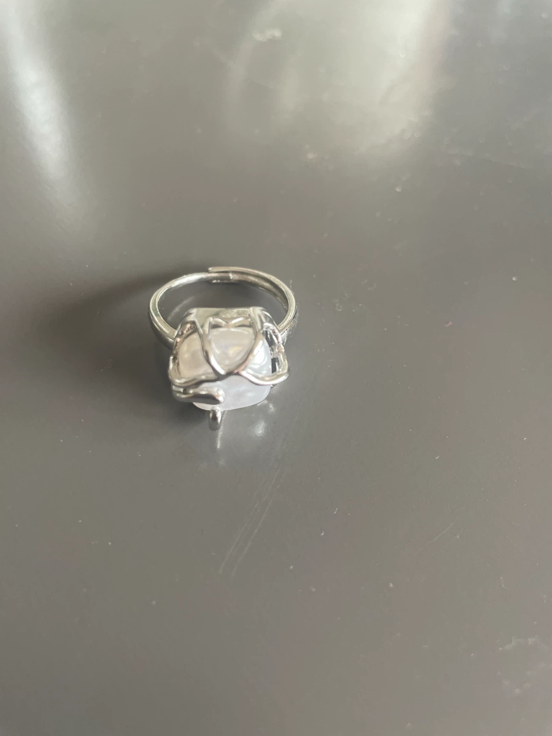 Adjustable sterling silver Pearl Ring - photo 2