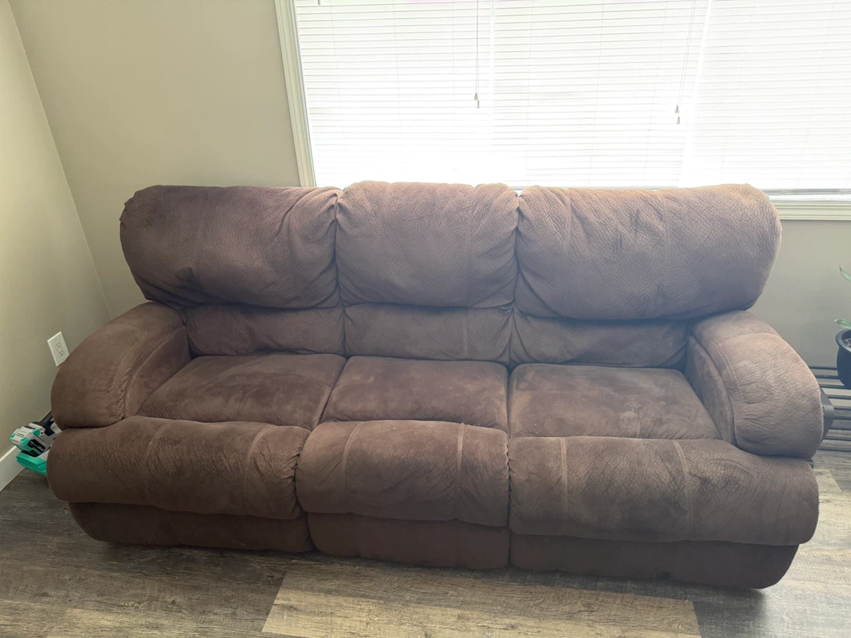 Brown Reclining Sofa - photo 2