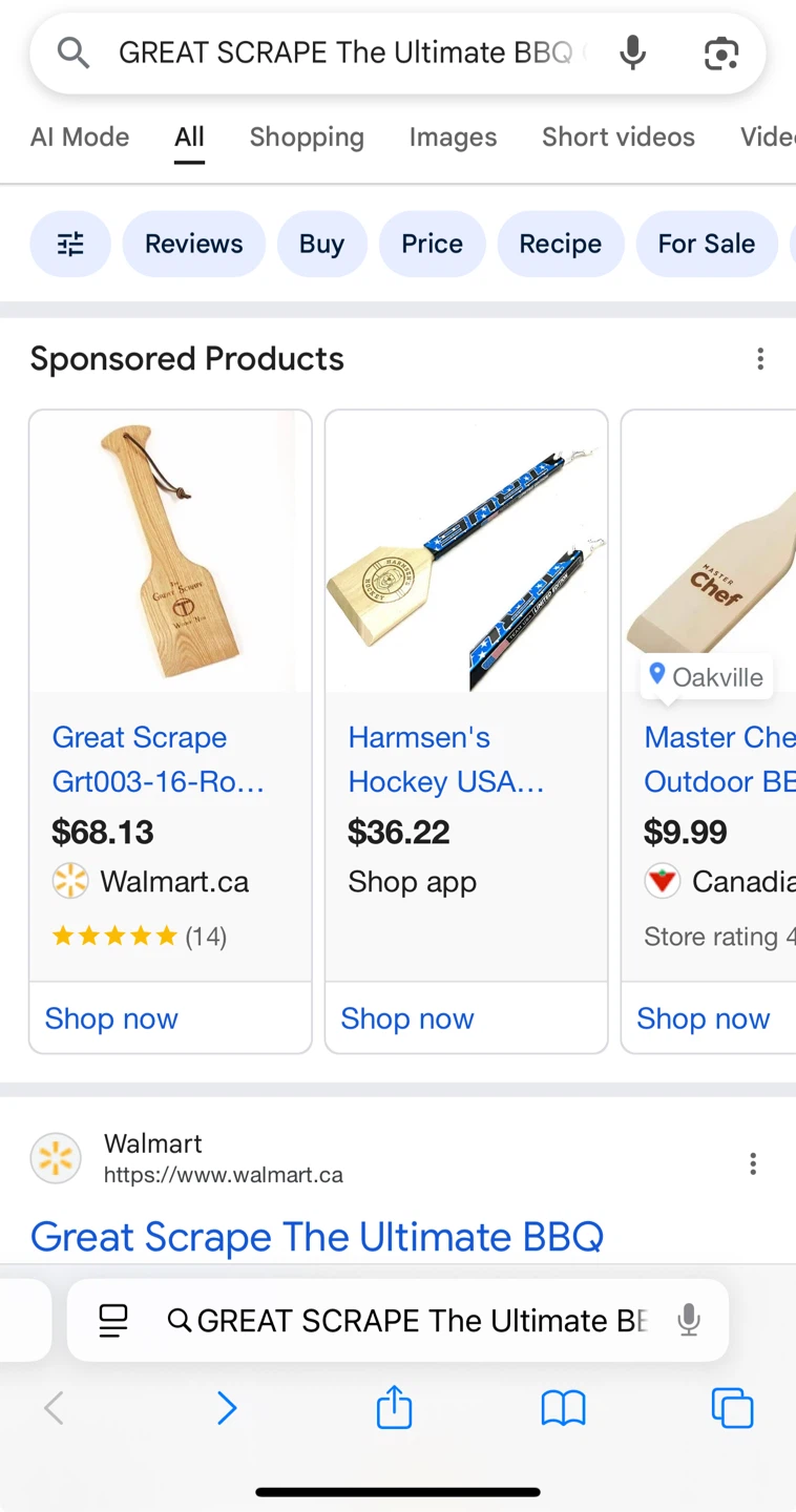 Great Scrape Woody Paddle BBQ Grill Scraper - photo 4