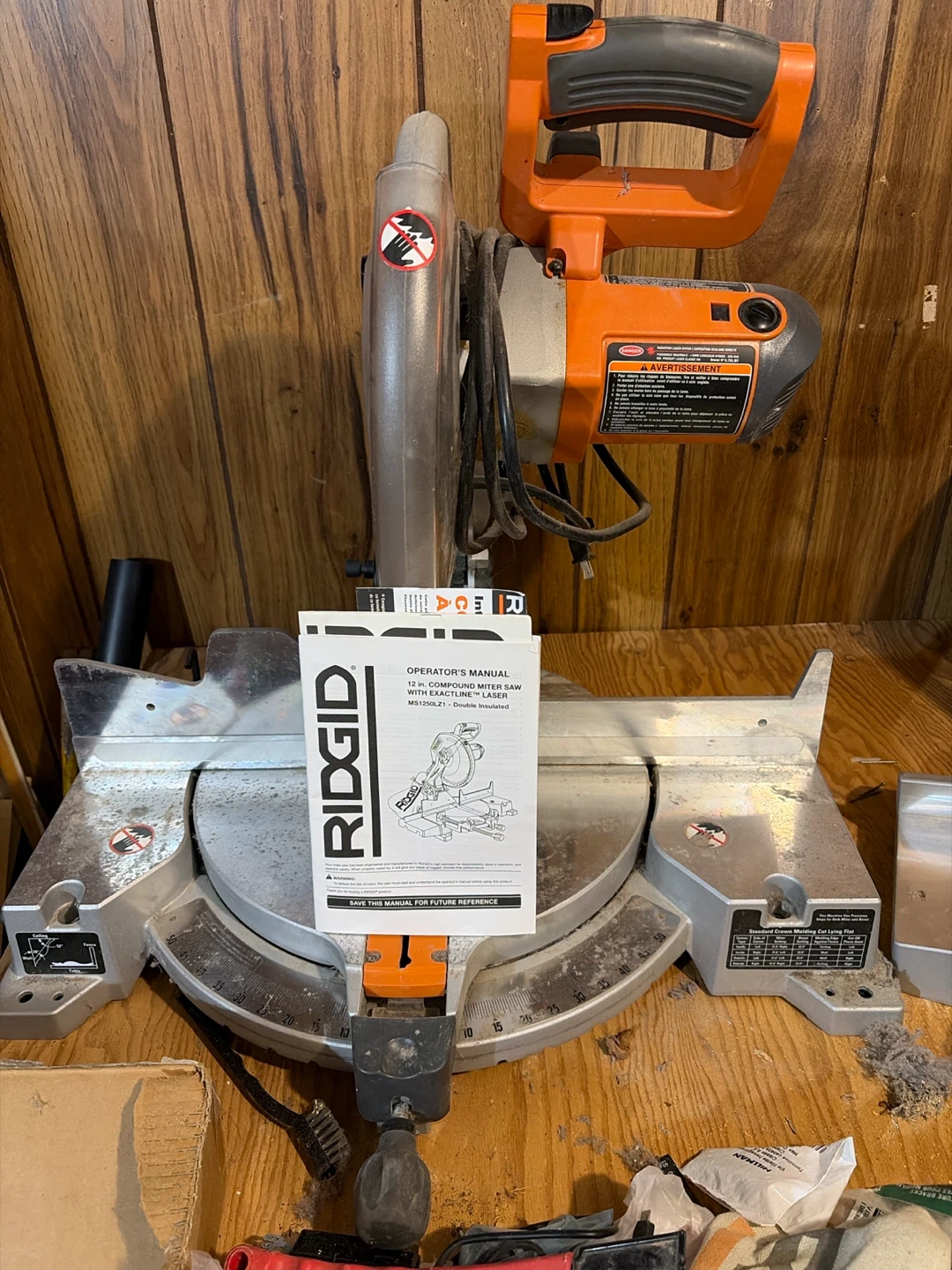 RIDGID 12 in. Compound Miter Saw with Exactline Laser MS1250LZ1