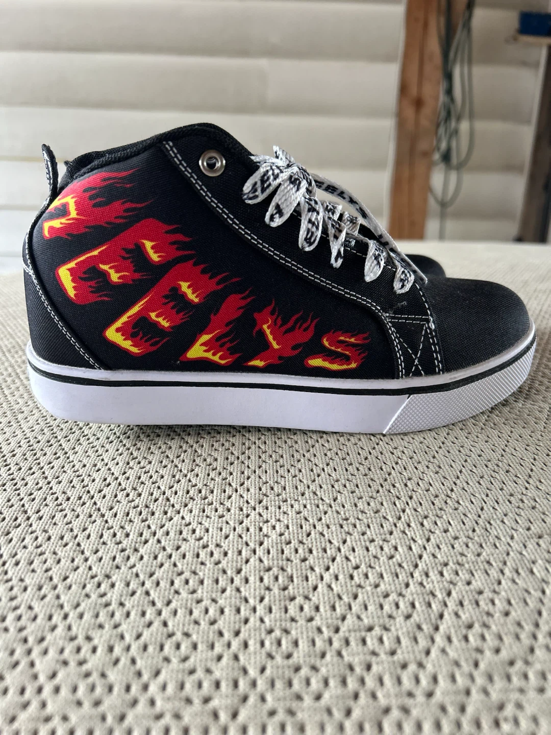 Heelys Black Flame High-Top Skate Shoes