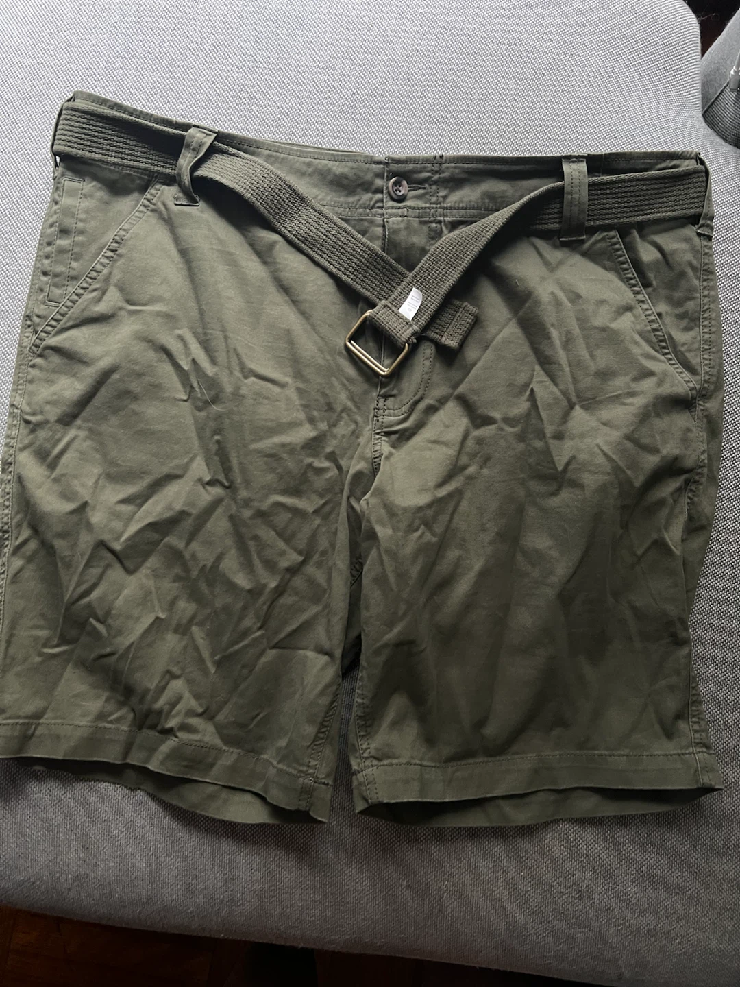 Mossimo Supply Co. Olive Green Cargo Shorts with Belt - photo 2