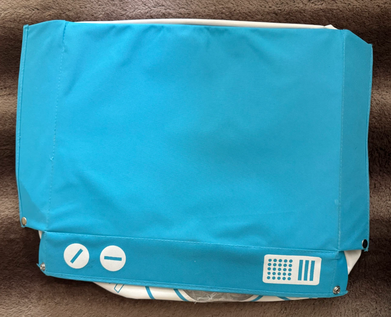 White and Blue Collapsible Storage Cube