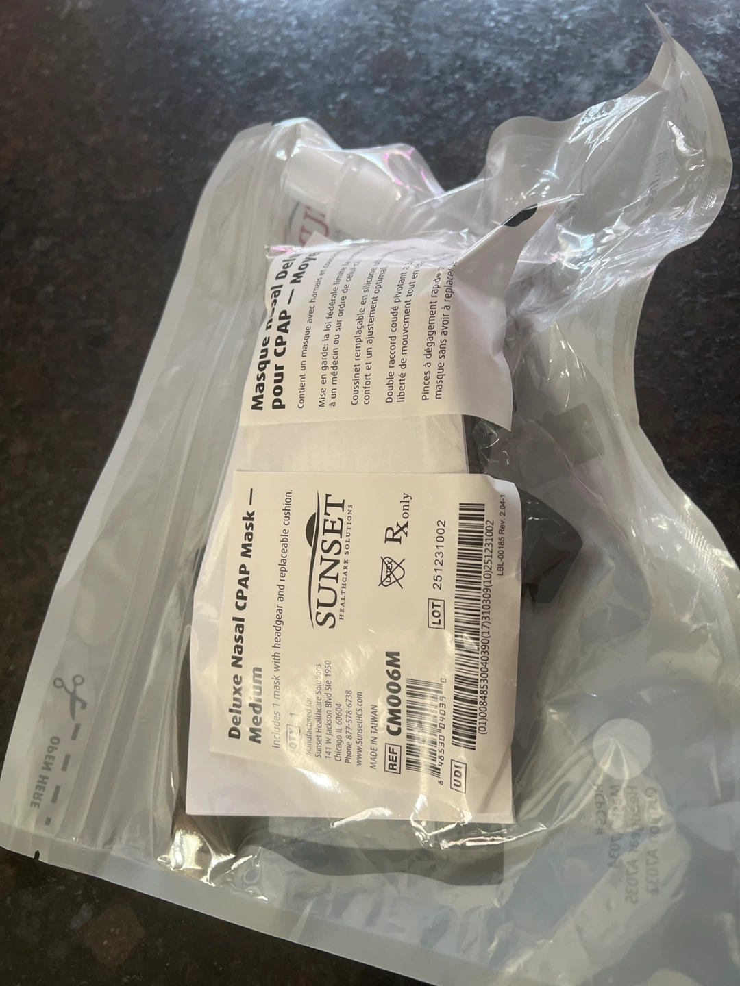 Sunset Healthcare Deluxe Nasal CPAP Mask - Medium