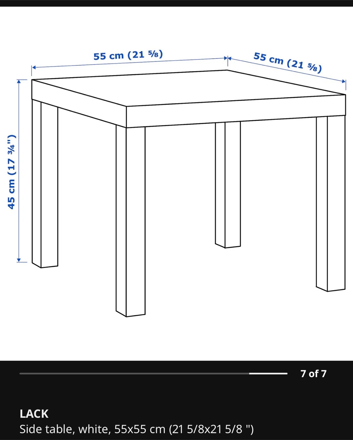 IKEA LACK Side Table