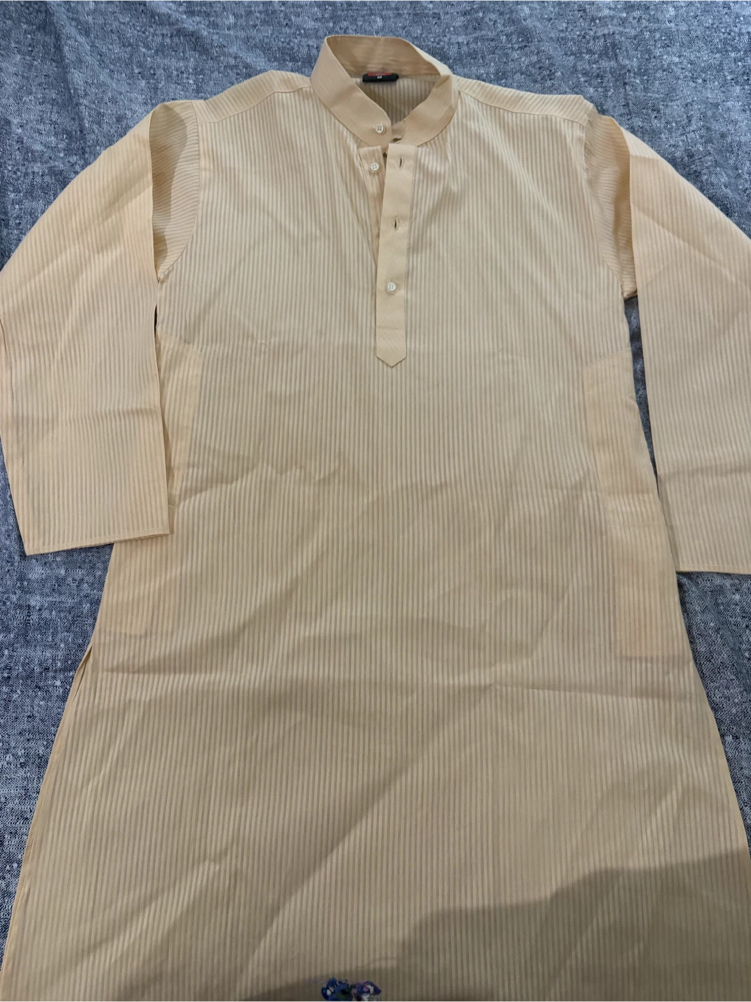 Light Yellow Striped Boy’s Kurta - photo 2