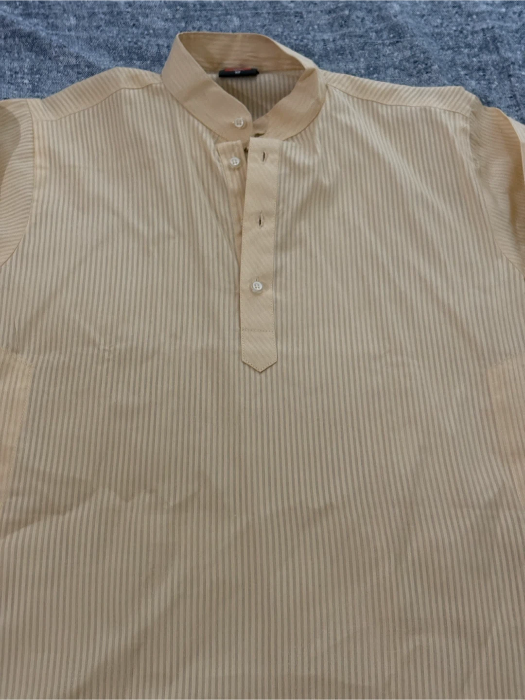 Light Yellow Striped Boy’s Kurta - photo 3