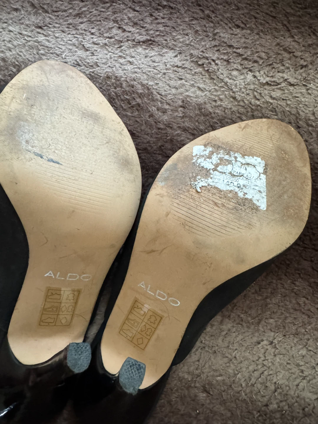 ALDO Black Suede Mule Heels Genuine Leather - photo 3