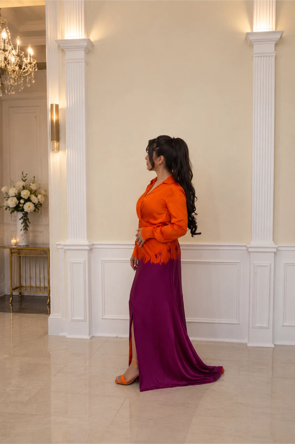 Two-tone maxi dress - photo 2
