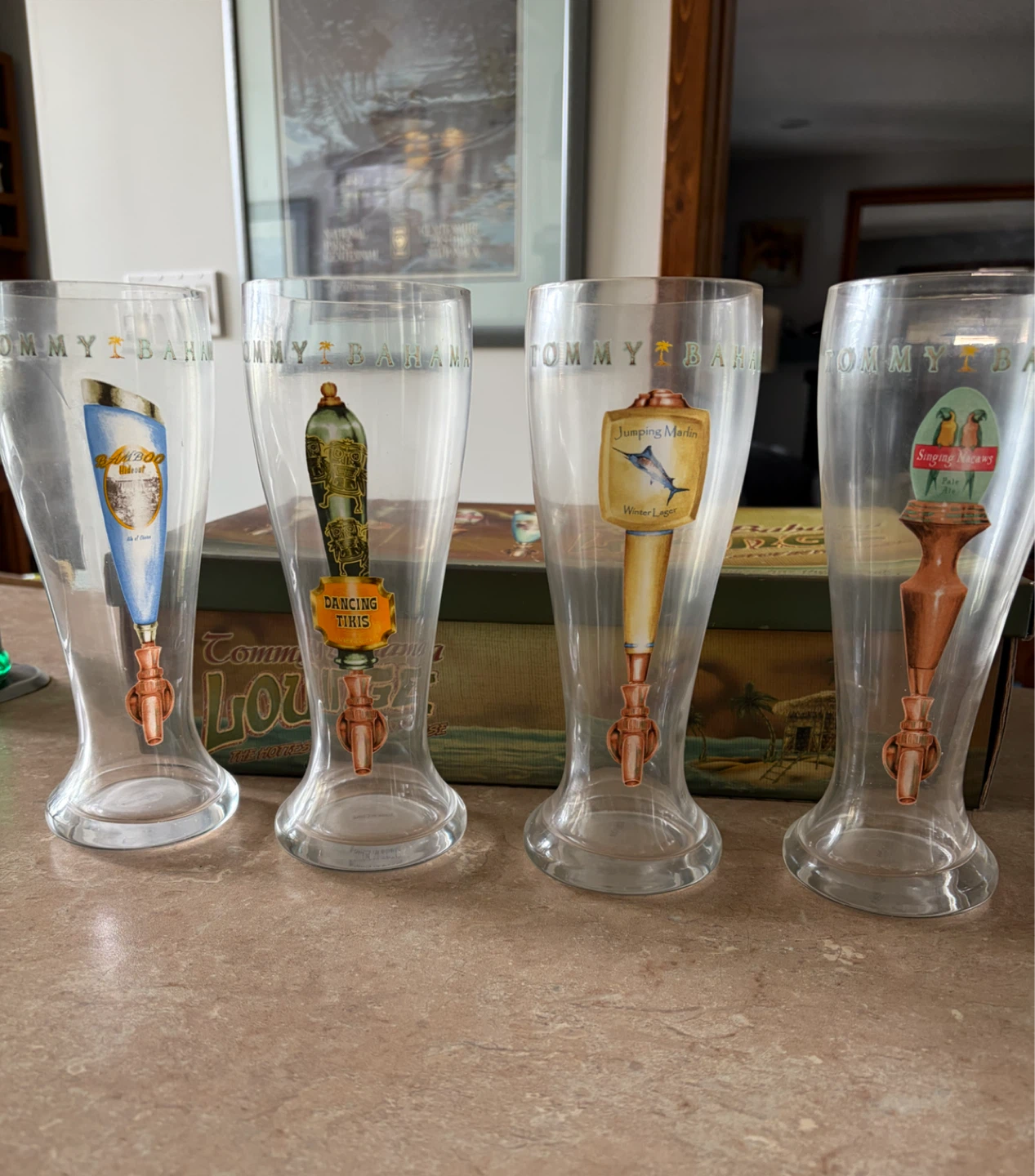 Tommy Bahama Beer Glasses (Set of 4)