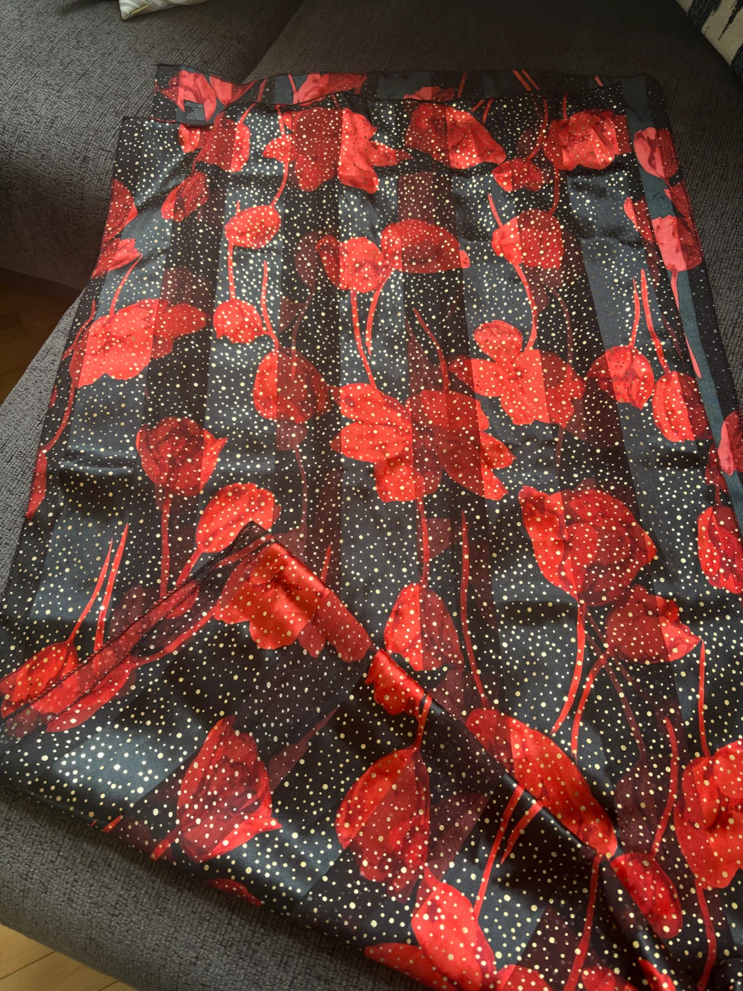 Red Floral Scarf