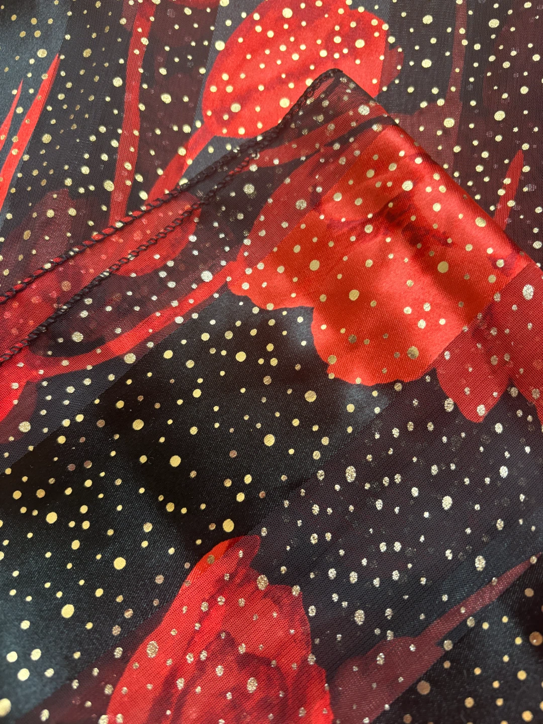 Red Floral Scarf - photo 2