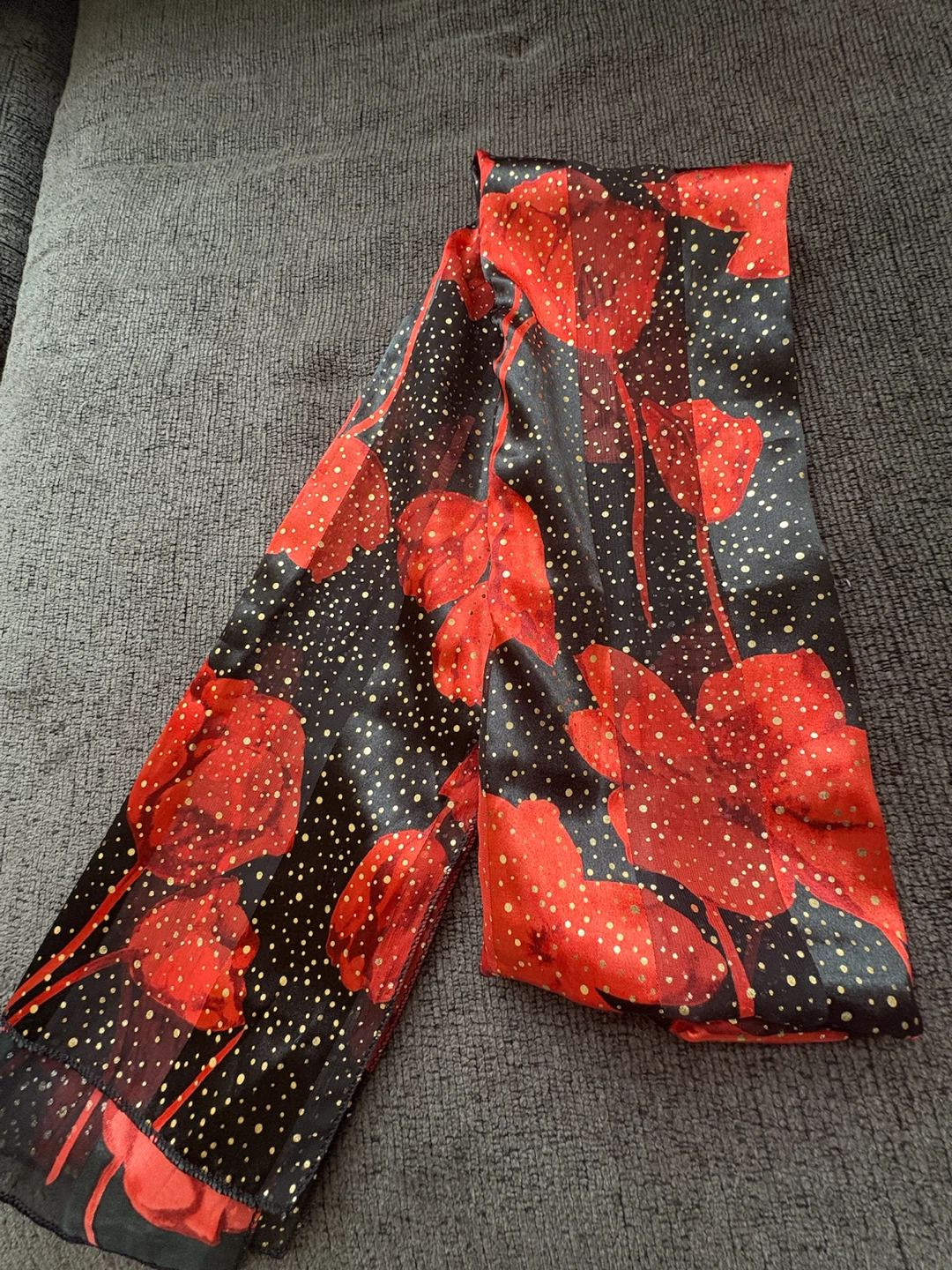 Red Floral Scarf - photo 4