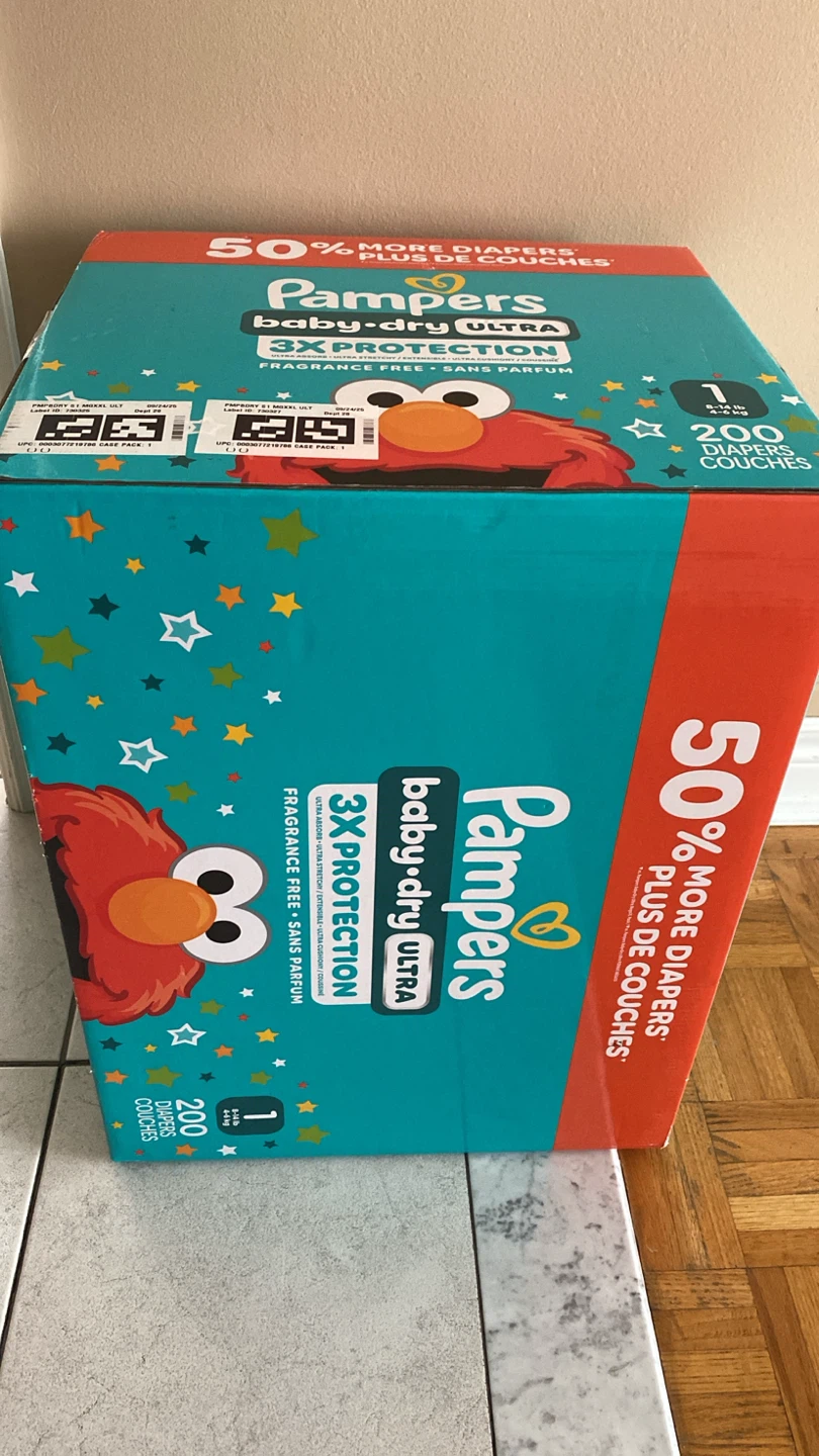 Pampers Baby-Dry Ultra Size 1 Diapers - 200 Count