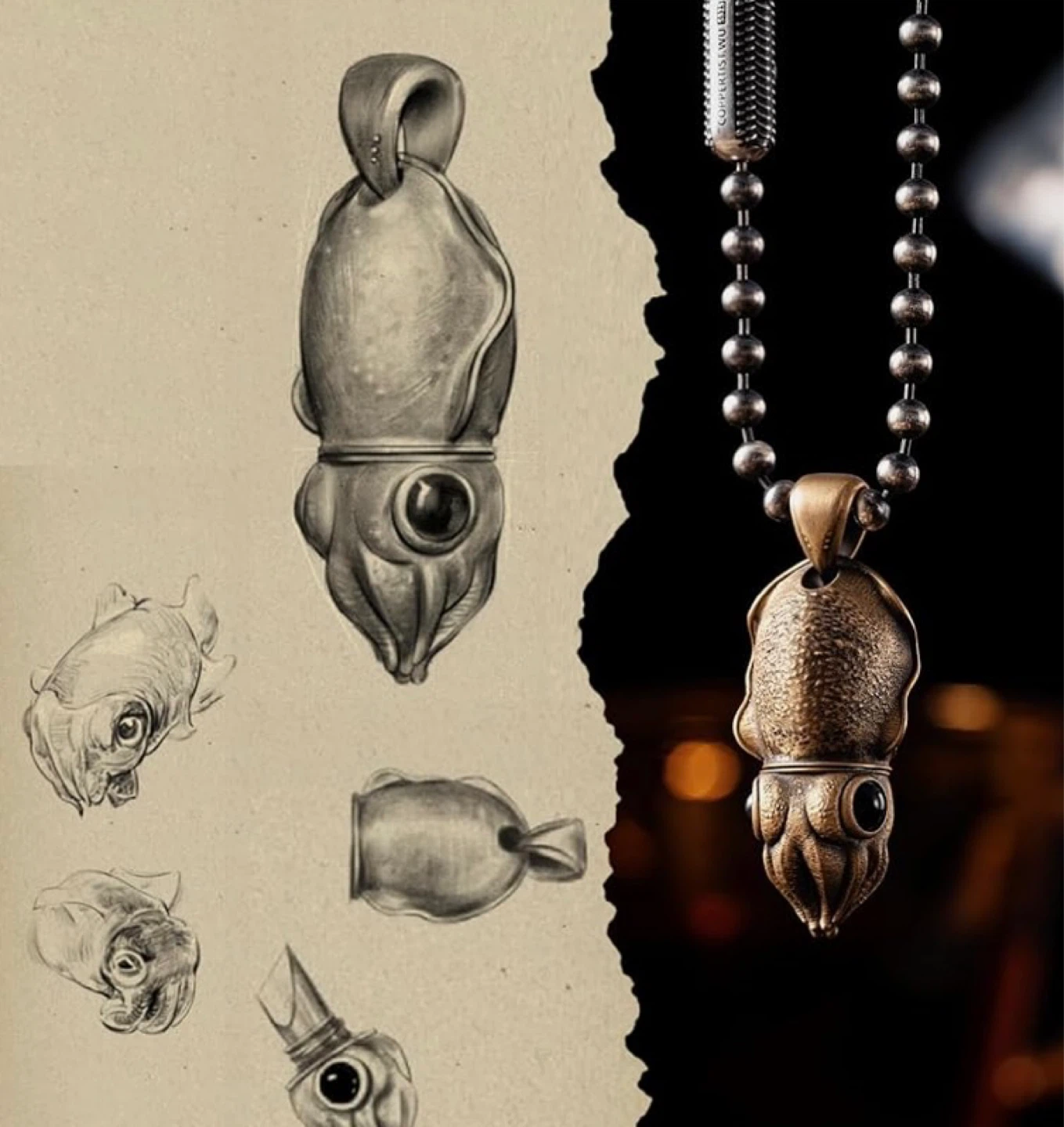 CopperMist.wu Squid Pendant Necklace - photo 5