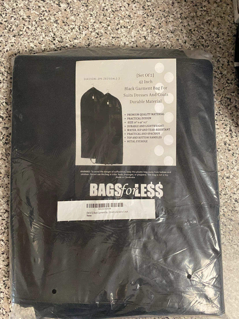 Bagsforless Black Garment Bags (Set of 2) - photo 2