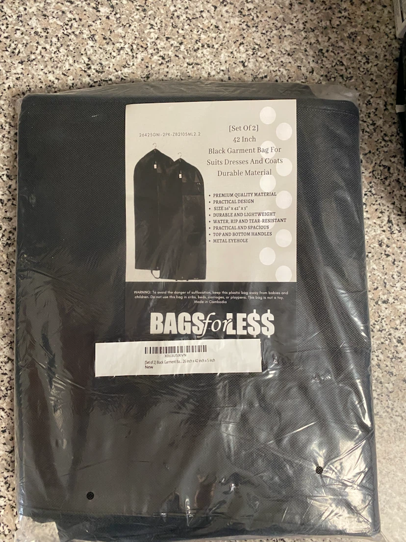 Bagsforless Black Garment Bags (Set of 2) - photo 3