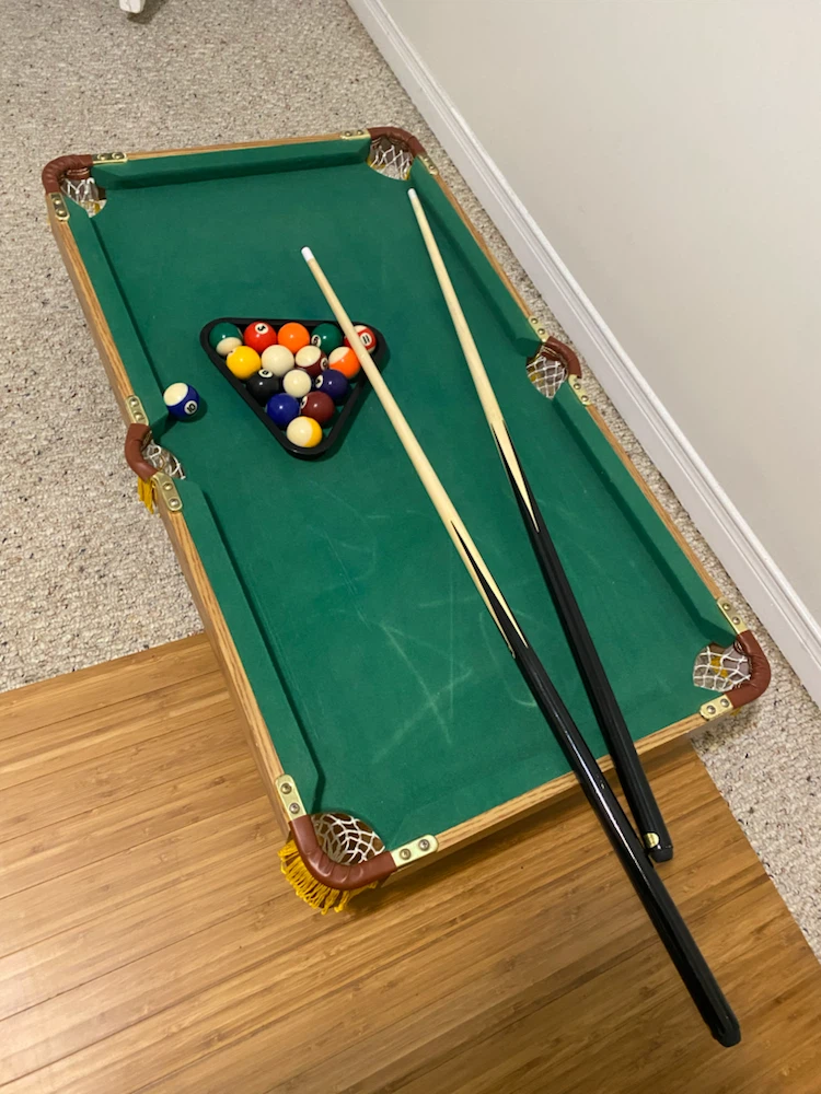 Mini Pool Table with Cues and Balls - photo 2