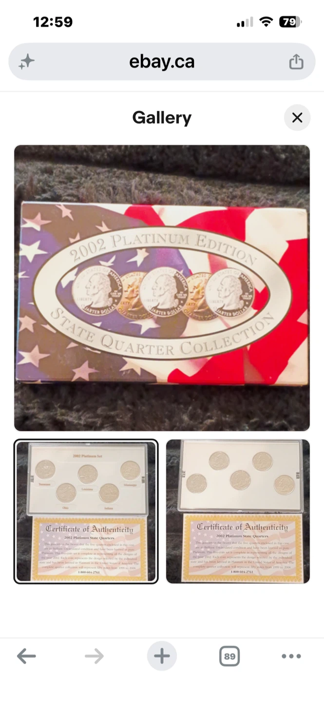 2005 Platinum State Quarters Collection