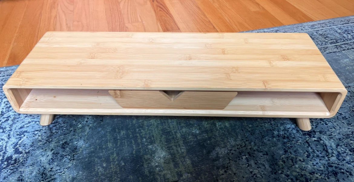 Bamboo Monitor Stand Riser with Drawer
