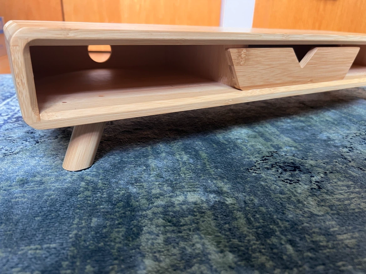 Bamboo Monitor Stand Riser with Drawer - photo 2
