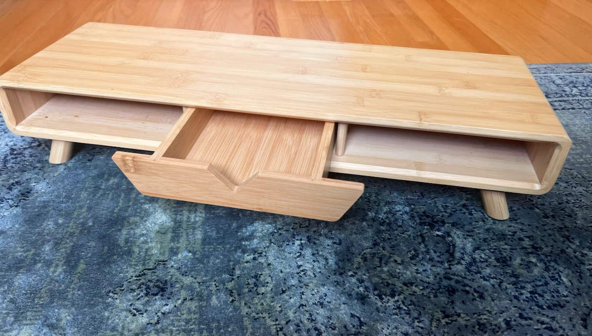 Bamboo Monitor Stand Riser with Drawer - photo 3
