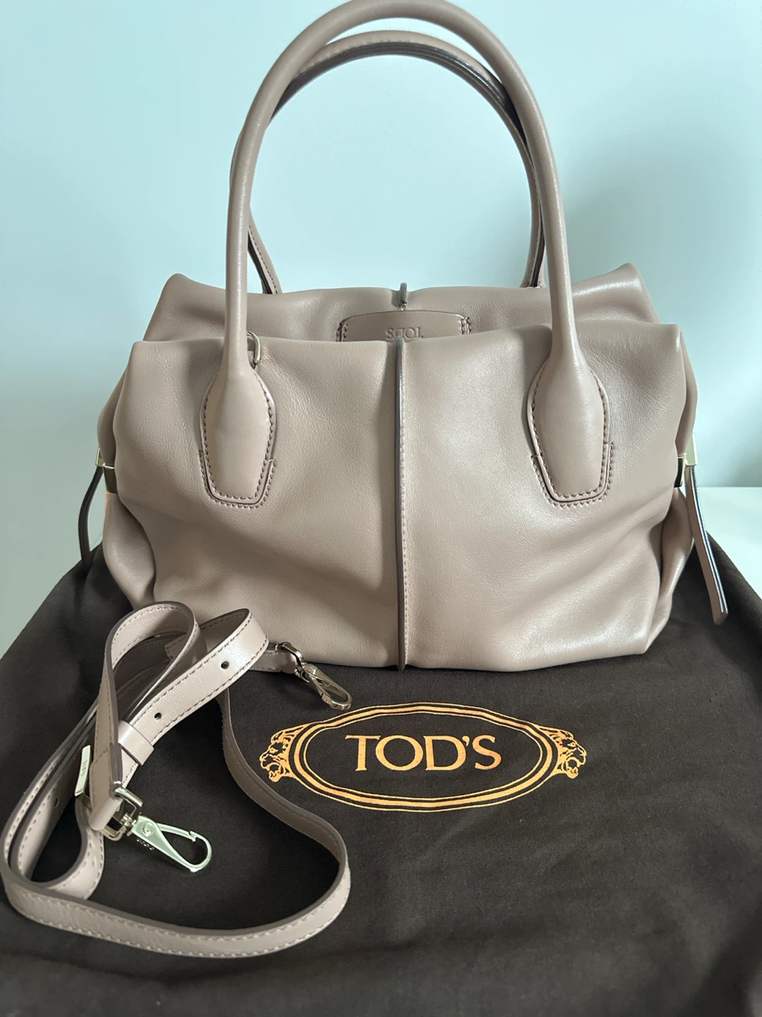 Vintage TOD'S Pink Leather Satchel Bag