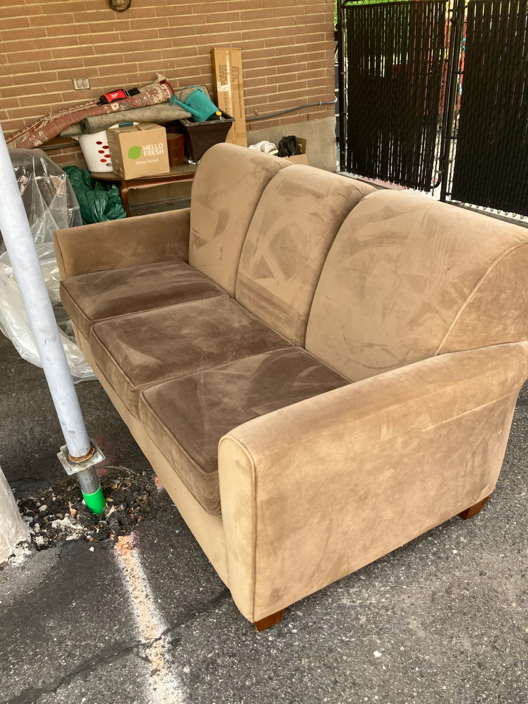 Brown 3-Seater Sofa - photo 2