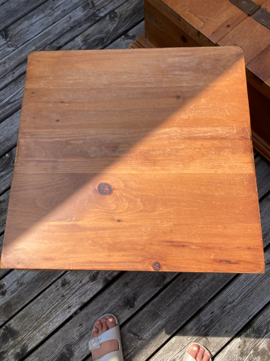 Wooden Storage Chest and Side Tables - photo 3