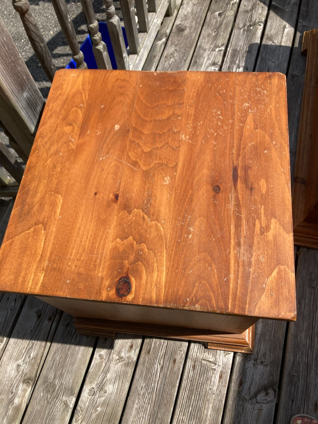 Wooden Storage Chest and Side Tables - photo 4